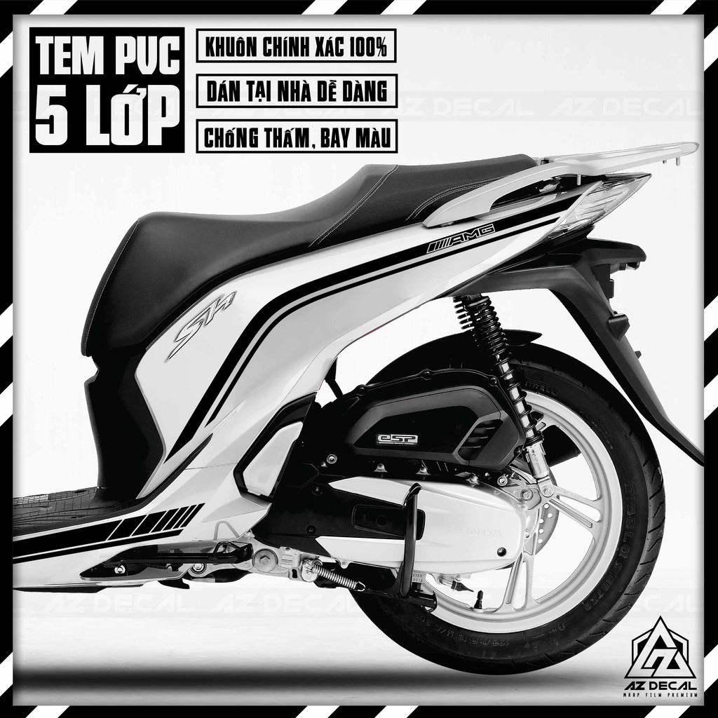 Tem Chỉ AMG Cực Hot Cho SH 2012 - 2022 | SH08 | Decal Cao Cấp Chống Bay Màu, Chống Nước, Dễ Dán