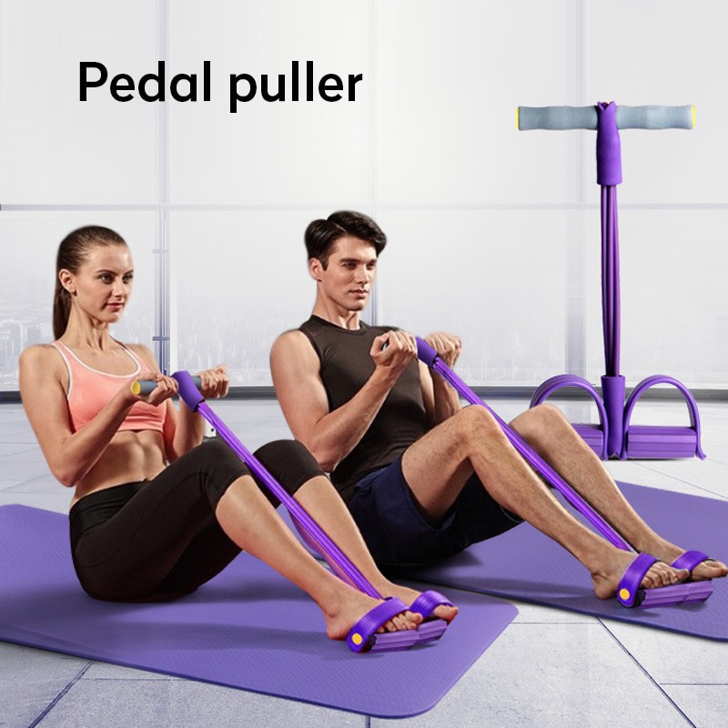 Dây tập lò xo kéo tay đa năng Tummy Trimmer, tập gym, tập cơ bụng, màu Xanh Nhựa cao cấp Lò xo thép không gỉ