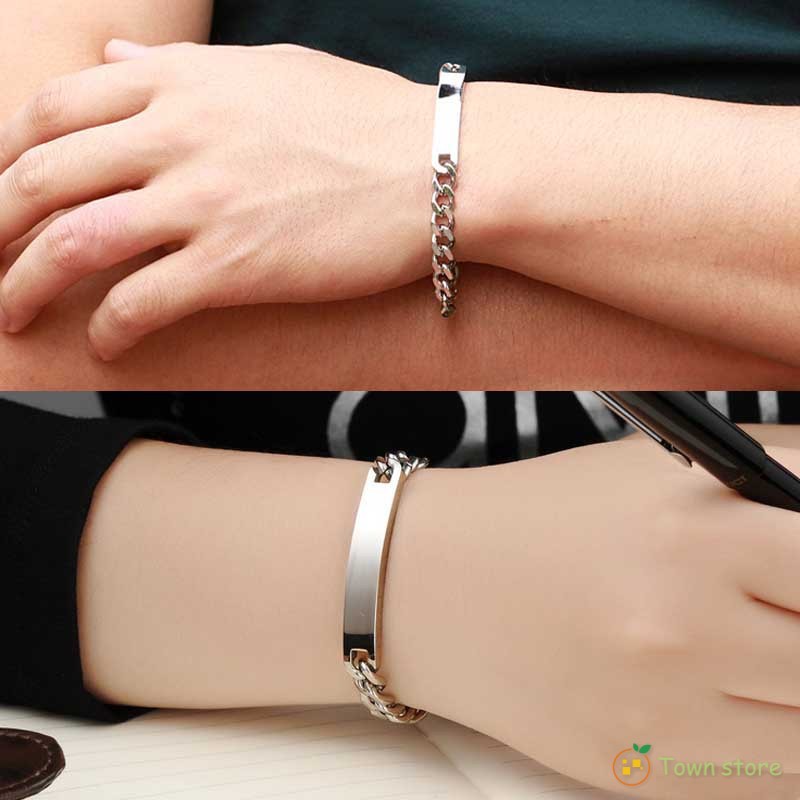 Vòng đeo tay bằng thép titan thời trang cao cấp cho các cặp đôi