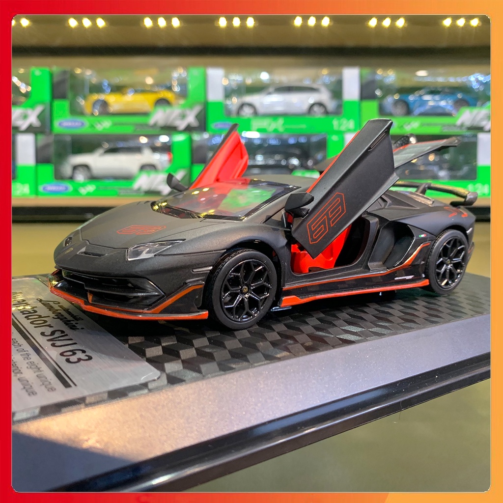 Mô hình xe Lamborghini Aventador SVJ 63 tỉ lệ 1:24 MSZ