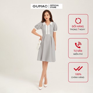 Đầm nữ ôm dáng GUMAC thiết kế thời trang, màu xám đủ size DB160