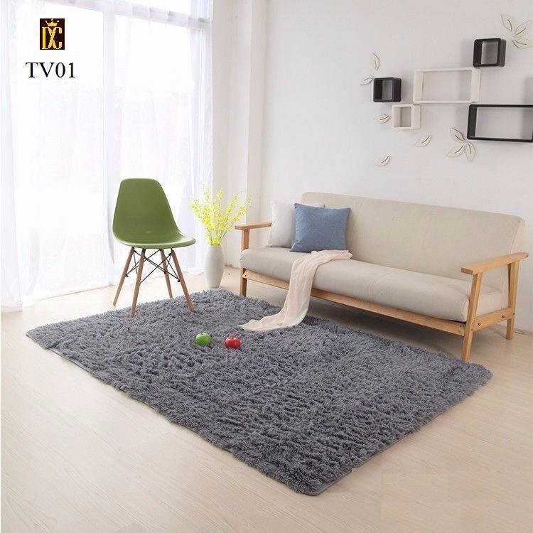 Thảm sofa, thảm lông dài trang trí phòng khách sang trọng