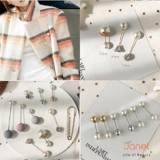 1 Bộ Trâm Cài Áo Ngọc Trai Thời Trang Hàn Quốc JT