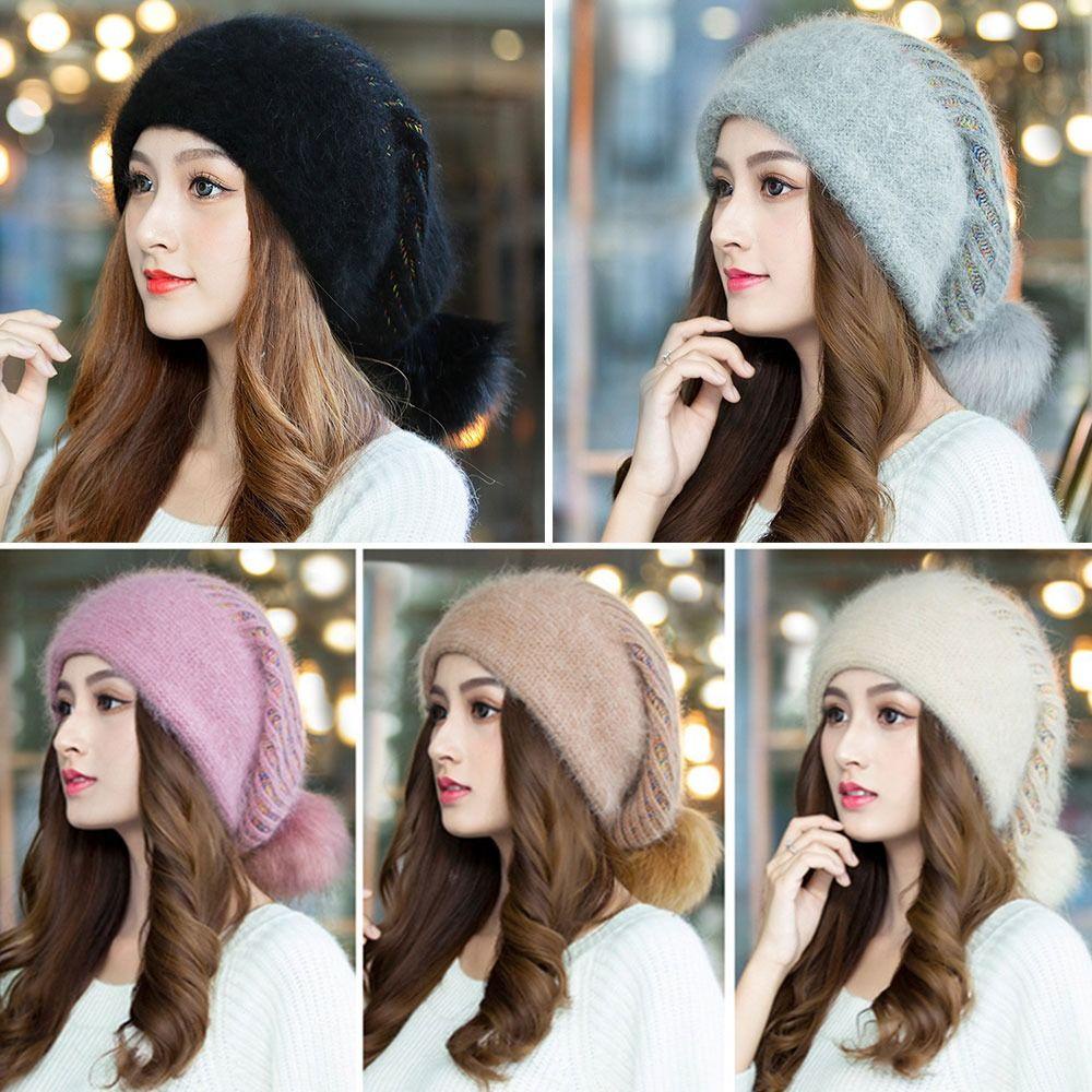 Mũ Beret Dệt Kim Chống Gió Thời Trang Mùa Đông