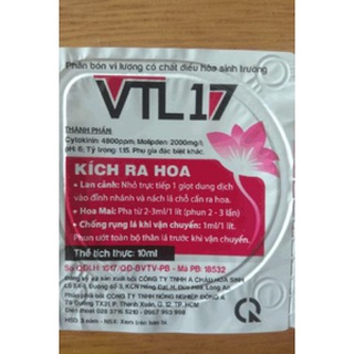 Phân bón vi lượng VTL 17 10ml kích thích ra hoa cây Mai, phong lan VTL17