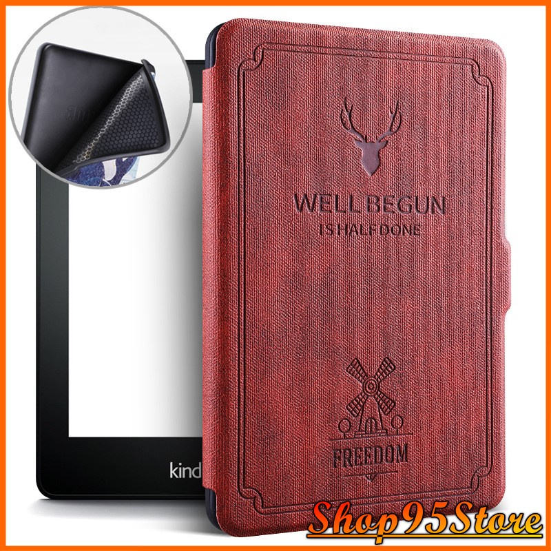 Bao da máy đọc sách Kindle Paperwhite 1/2/3 họa tiết hươu