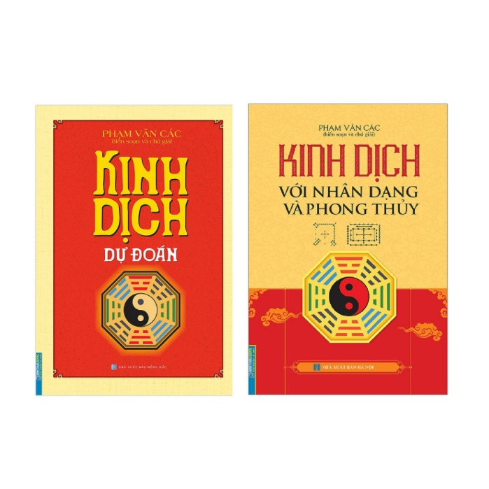 Sách - Combo 2 cuốn Kinh Dịch Dự Đoán + Kinh Dịch Với Nhân Dạng Và Phong Thuỷ (Bìa Cứng)