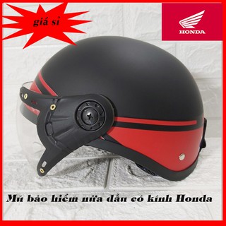 [🔥FREESHIP🔥] Mũ bảo hiểm nửa đầu Honda có kính_giá tốt_#mubaohiem