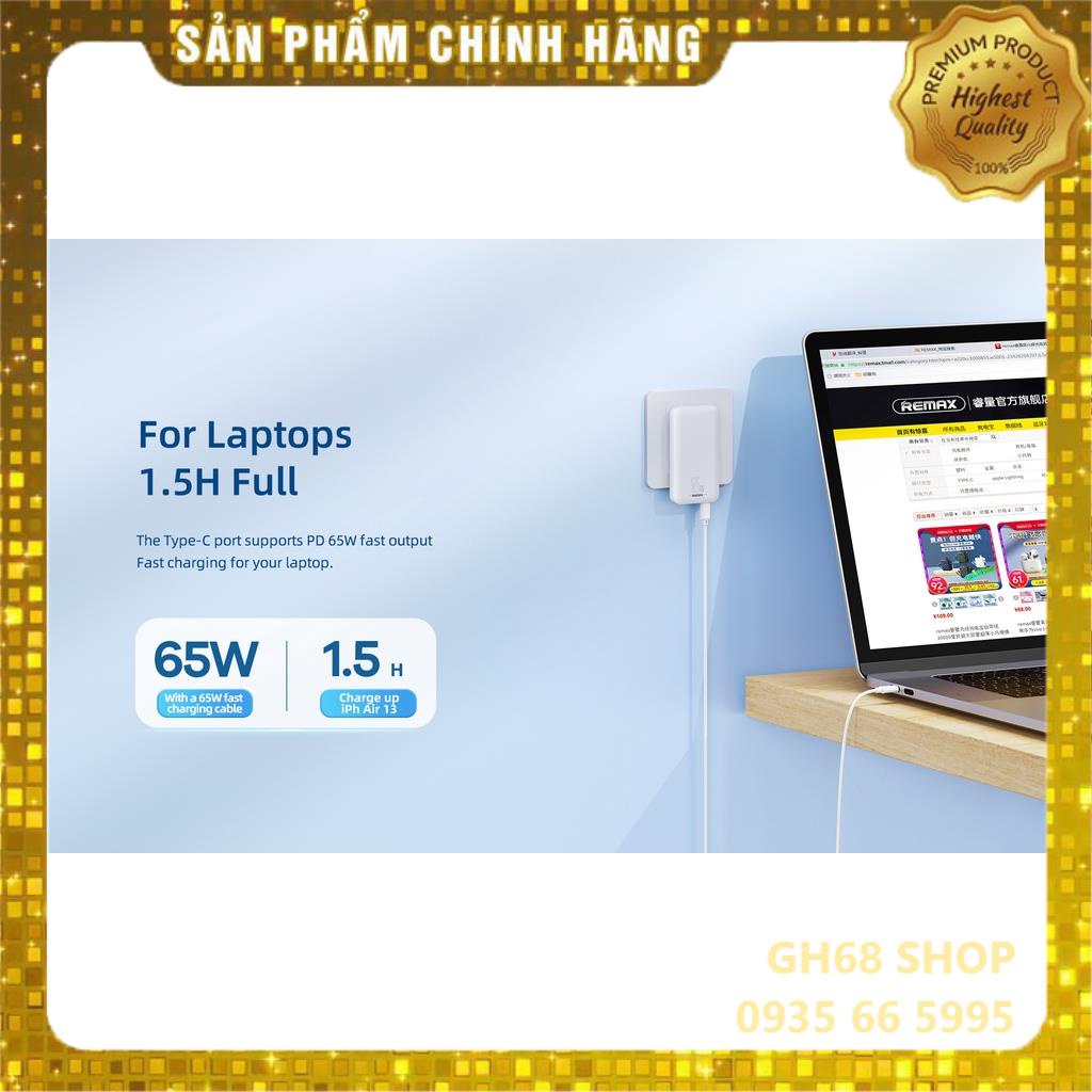 Củ sạc nhanh REMAX RPP-U9 65w GaN chính hãng REMAX - Bảo hành 12 tháng 1 đổi 1