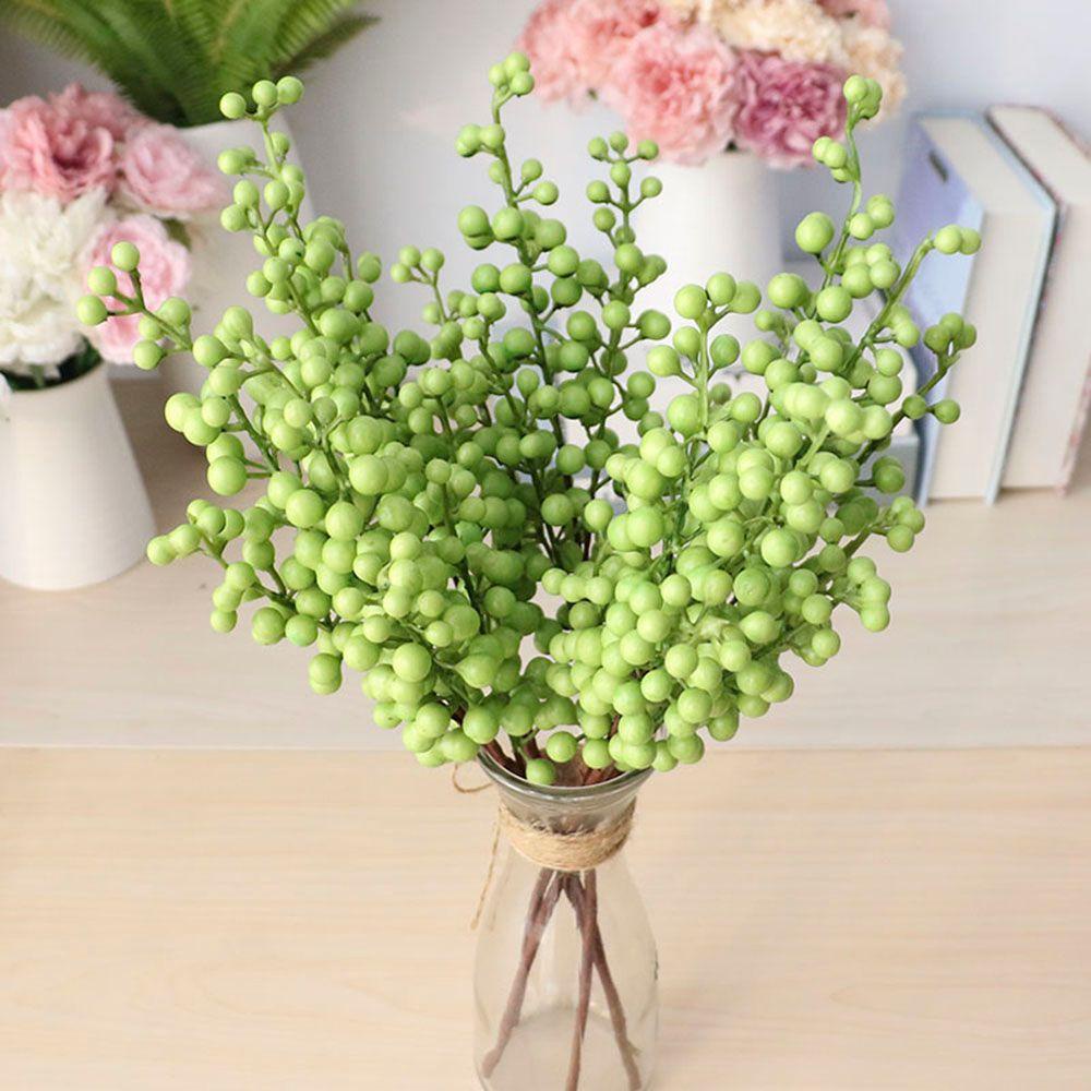 Nhánh Cây Berry Nhân Tạo 5 Bông Trang Trí Năm Mới
