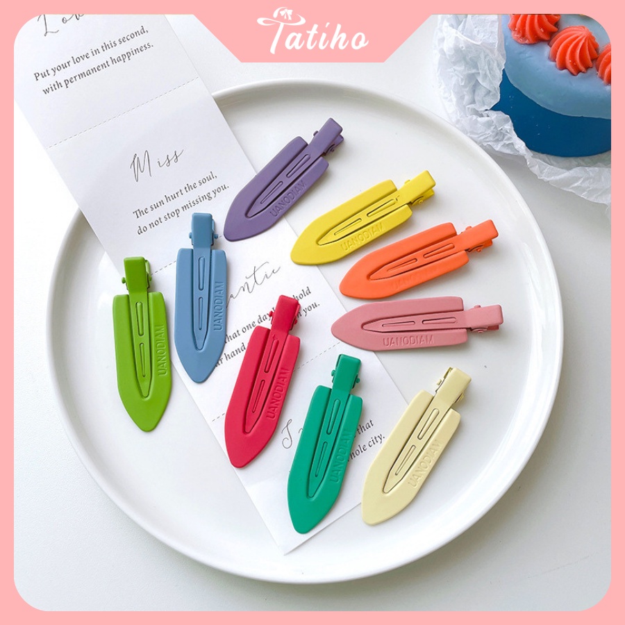 Kẹp Tóc Mái (Kẹp Tóc Mỏ Vịt) Trơn Nhiều Màu Phong Cách Hàn Quốc - Tatiho - Mã KT016