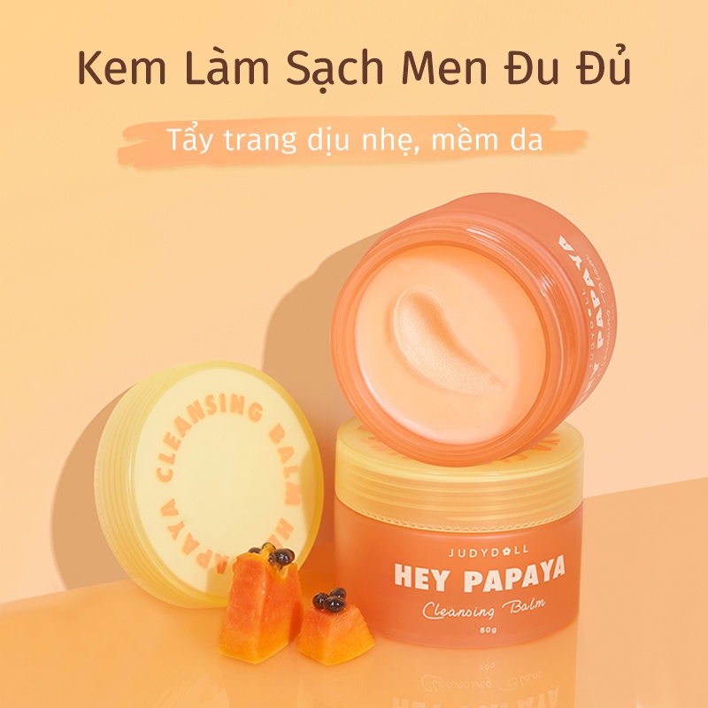 Kem tẩy trang JUDYDOLL dưỡng ẩm dịu nhẹ chiết xuất từ đu đủ 80g