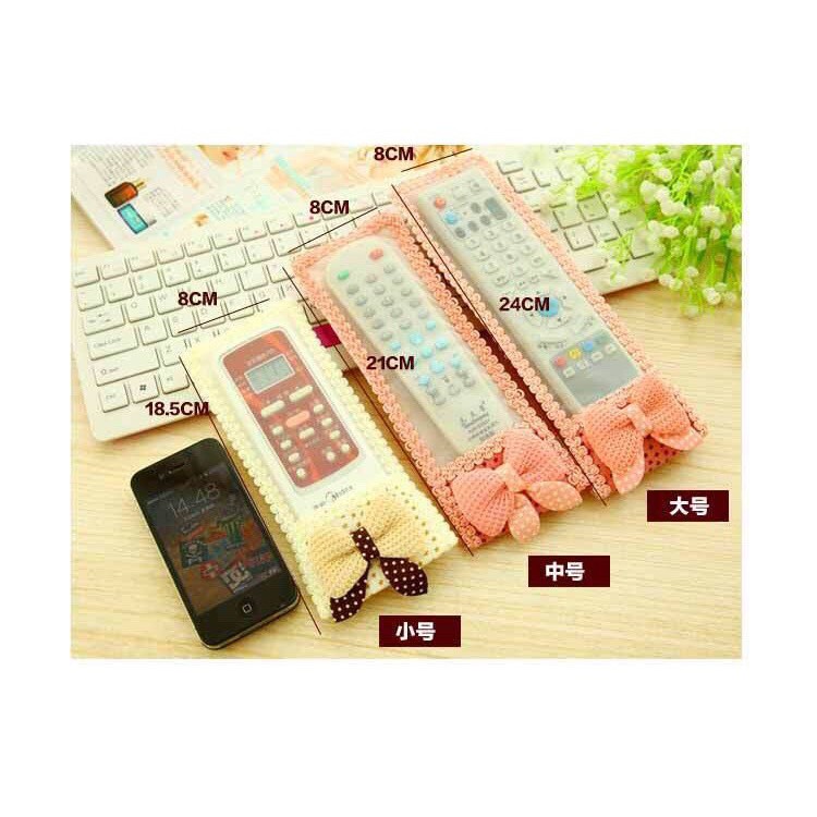 Bọc điều khiển  tivi bằng vải ren