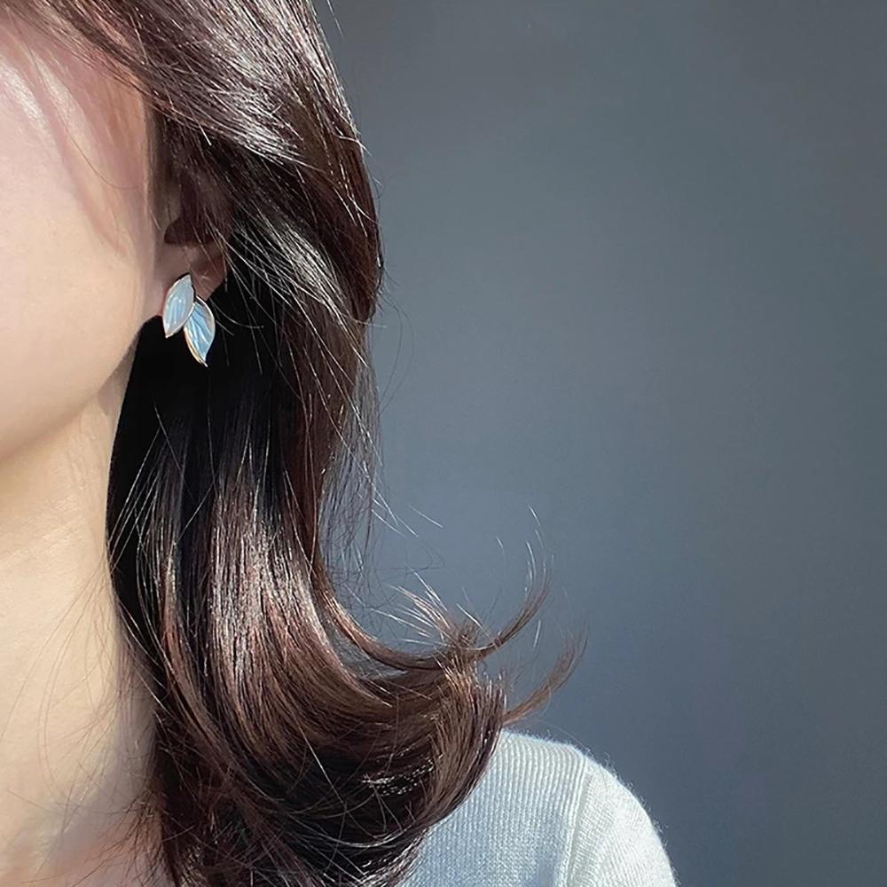 Bông Tai Hình Lá Hợp Kim Sáng Tạo Thời Trang Hàn Quốc Cho Nữ