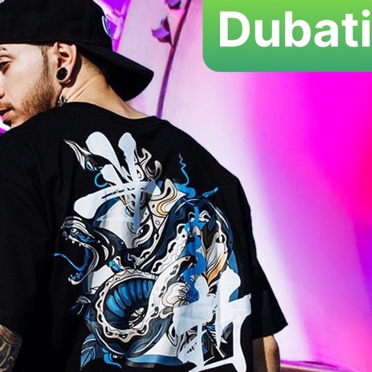 ÁO THUN NAM NỮ FROM RỘNG CON RẮN CHẤT VẢI COTTON MỊN- DUBATI FASHION