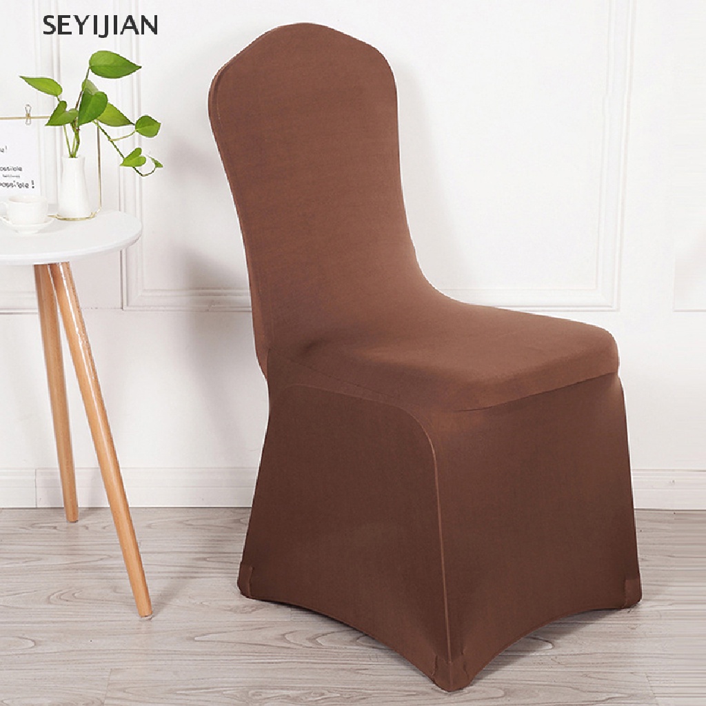 1 Vỏ Bọc Ghế Ngồi Bàn Ăn / Khách Sạn / Tiệc Cưới Chất Liệu polyester Co Giãn Tiện Dụng