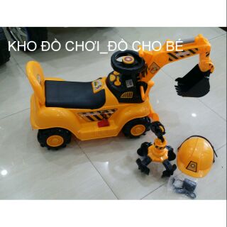 Xe cần cẩu điện máy múc và ngoàm
