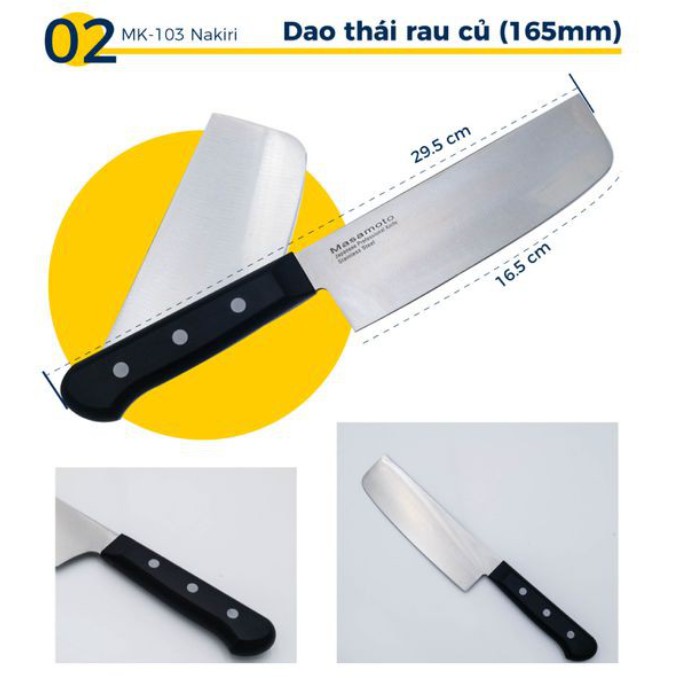 [ Giao Hàng HCM - 4H ] Bộ dao làm bếp cao cấp siêu sắc chính hãng Masamoto hàng xuất Nhật