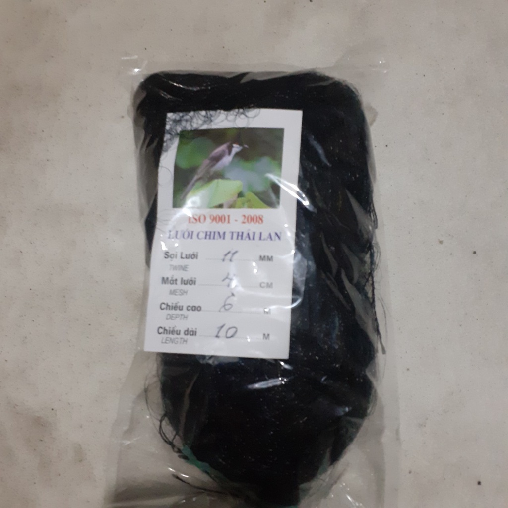 Lưới bẫy chim chào mào tàng hình thái lan mắt 4cm cao 7m