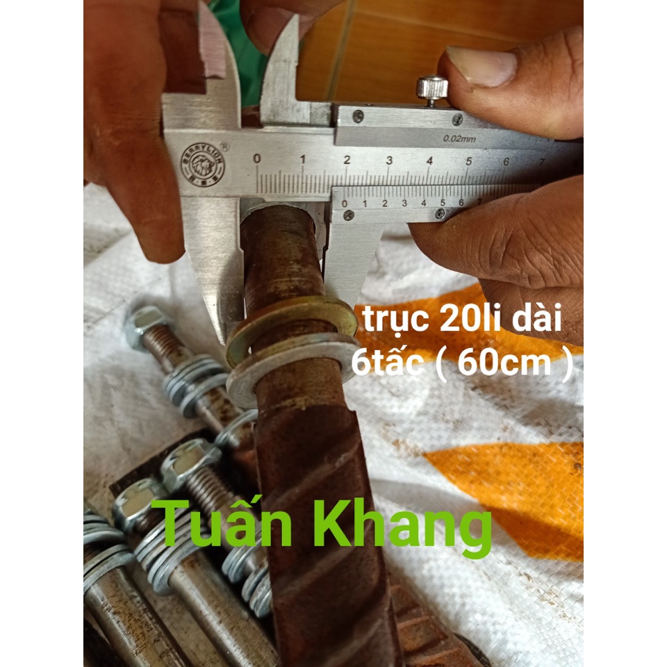 Trục xe đẩy 20mm  dài 60cm