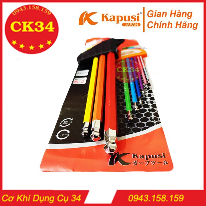 Bộ Lục Giác, Bộ Lục Giác KAPUSI Nhật 9PC 7 Màu Cao Cấp