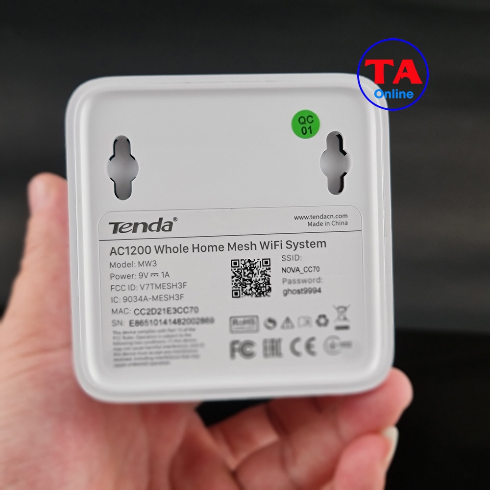 Wifi Mesh Tenda Nova MW3 - Ghép Nối Không Dây Cho Vùng Phổ Sóng Đến 300m2 - Hàng Chính Hãng Tiếng Anh Bảo Hành 3 Năm