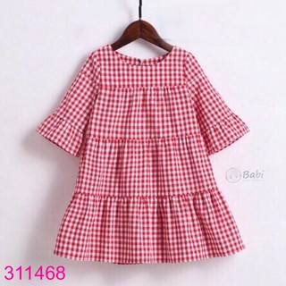 Áo đầm trẻ em tay lỡ tiểu thư cho bé gái