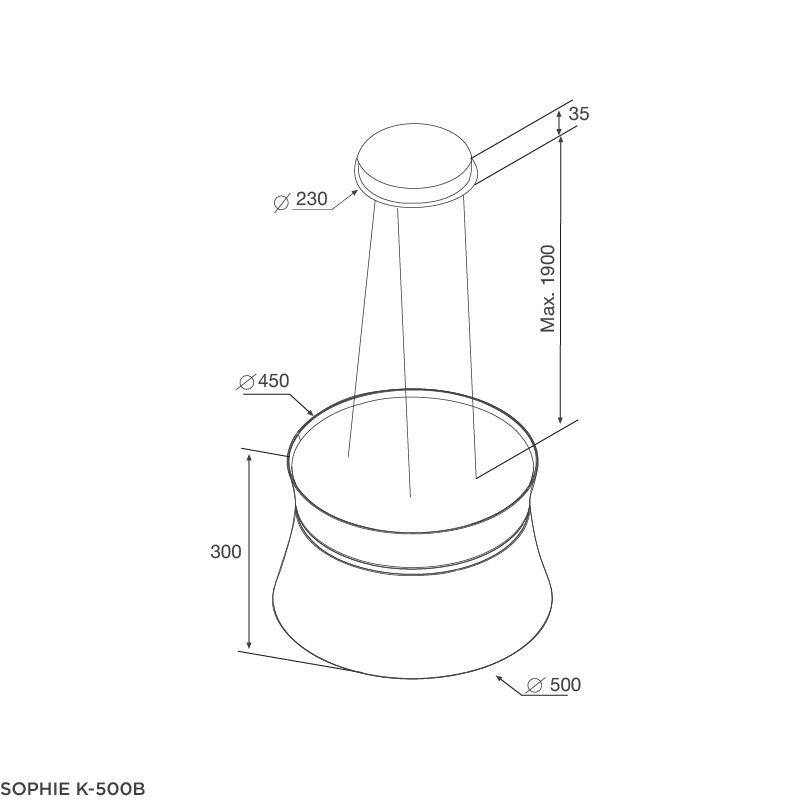 MÁY HÚT KHÓI KHỬ MÙI MALLOCA SOPHIE-K-500B