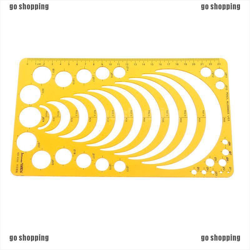 {go shopping}K Resin Template Ruler Stencil Measuring Tool Drawing Many Size Round Circle