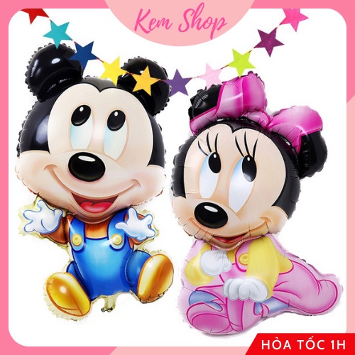 Set trang trí sinh nhật Kem Shop chủ đề Mickey cho bé trai bé gái đáng yêu dễ thương - K201