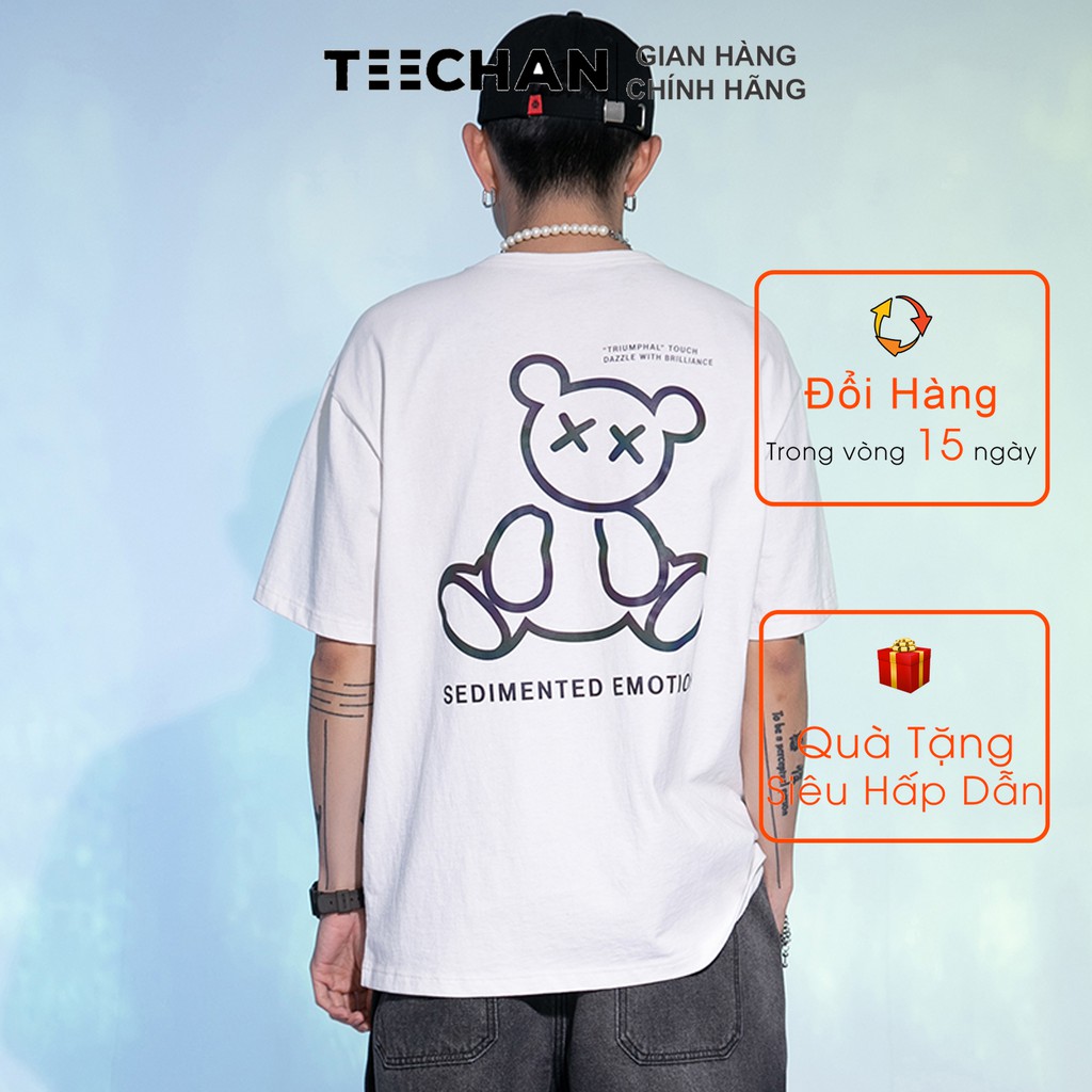 Áo Thun Unisex Phản Quang 7 màu Tay Lỡ Form Rộng Nam Nữ vải cotton phong cách Hàn Quốc Ulzzang TN153-TN156-TN371 Teechan | BigBuy360 - bigbuy360.vn