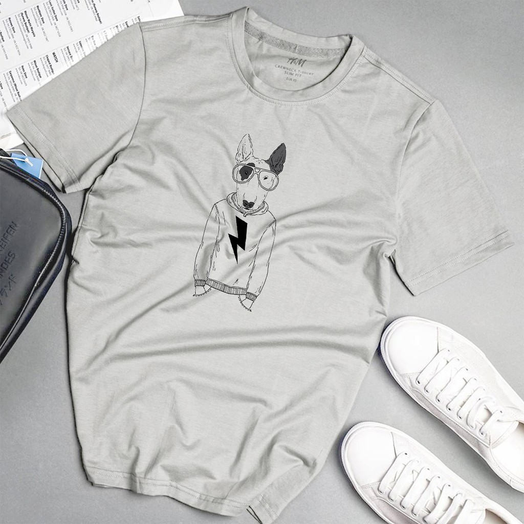 Áo phông nam giáo sư động vật phong cách unisex màu xám