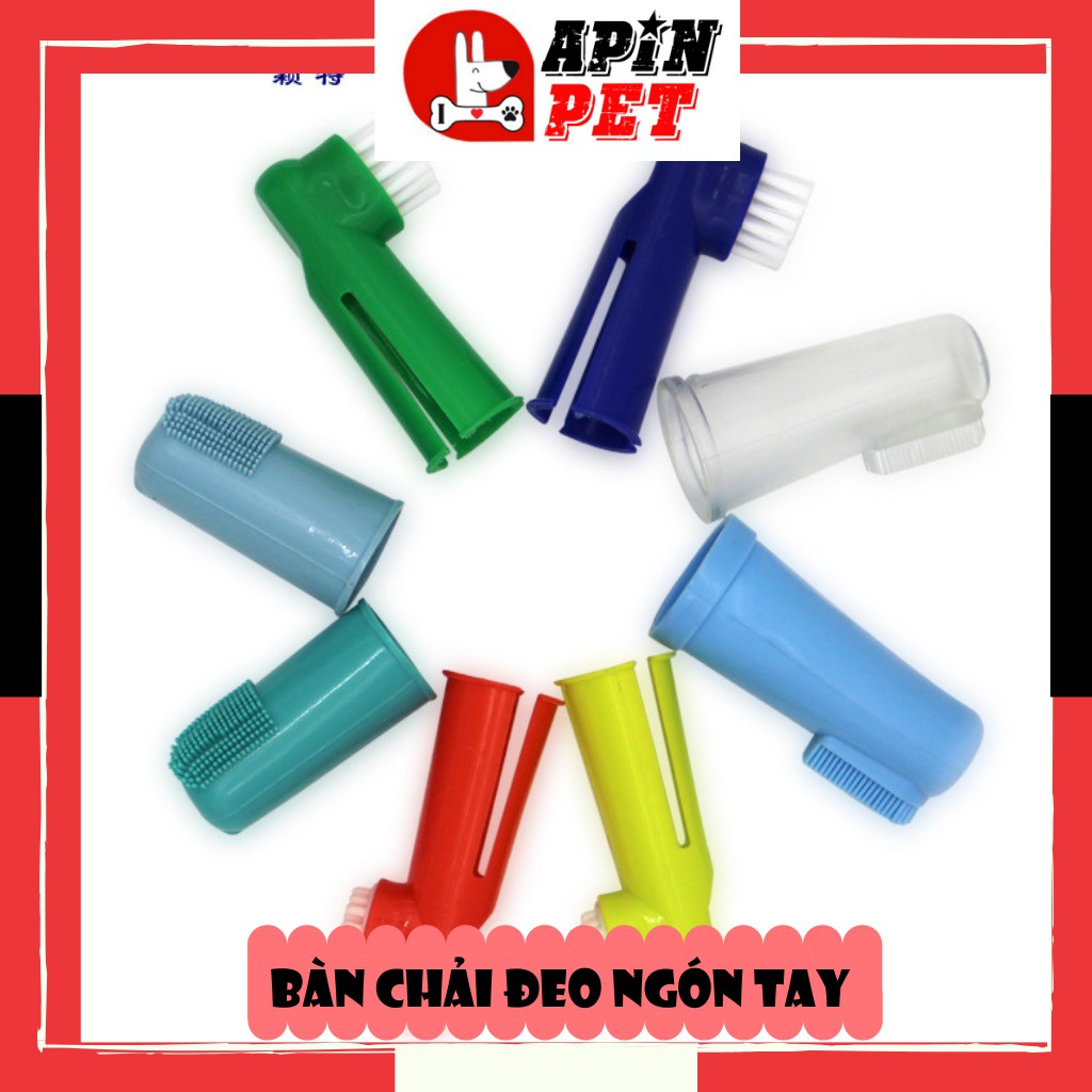 Dụng Cụ Vệ Sinh Răng Miệng Cho Chó,Bàn Chải Đánh Răng Đeo Ngón Tay-Shop Apin Pet