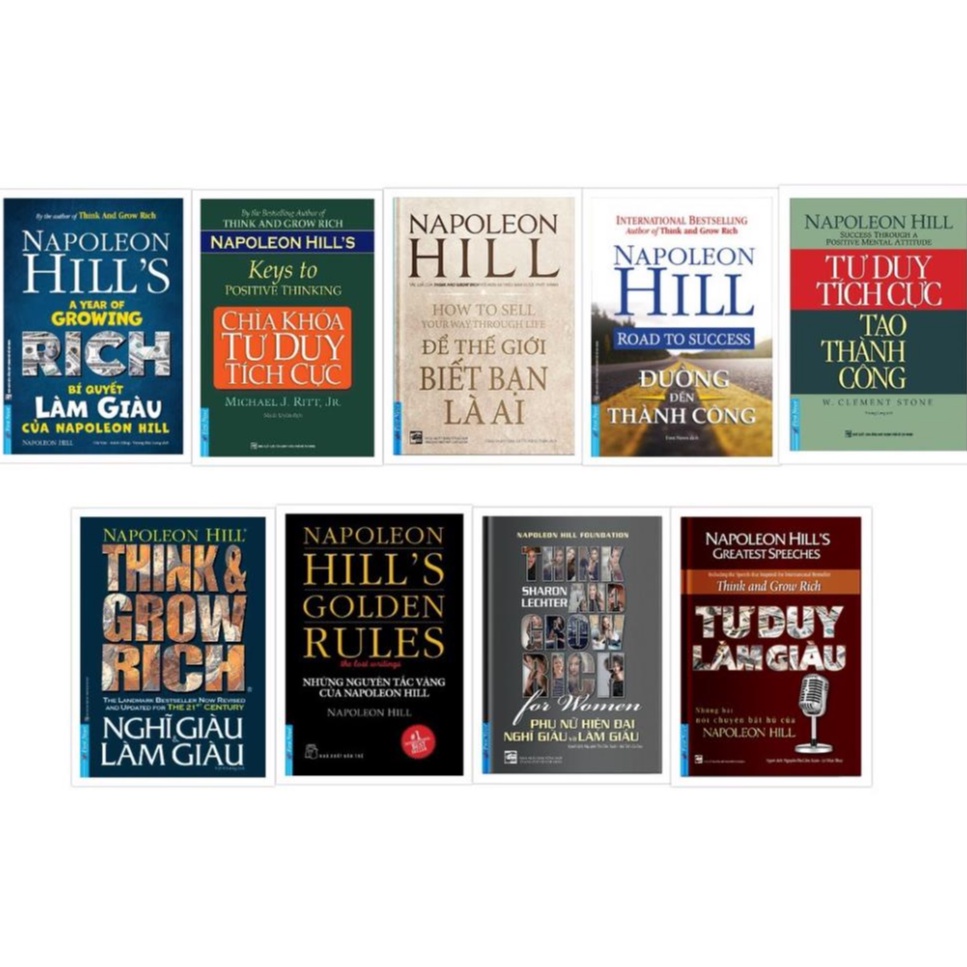 Sách - Combo Bộ Sách Làm Giàu Kinh Điển Của Tác Giả Napoleon Hill (9 cuốn) - FirstNews