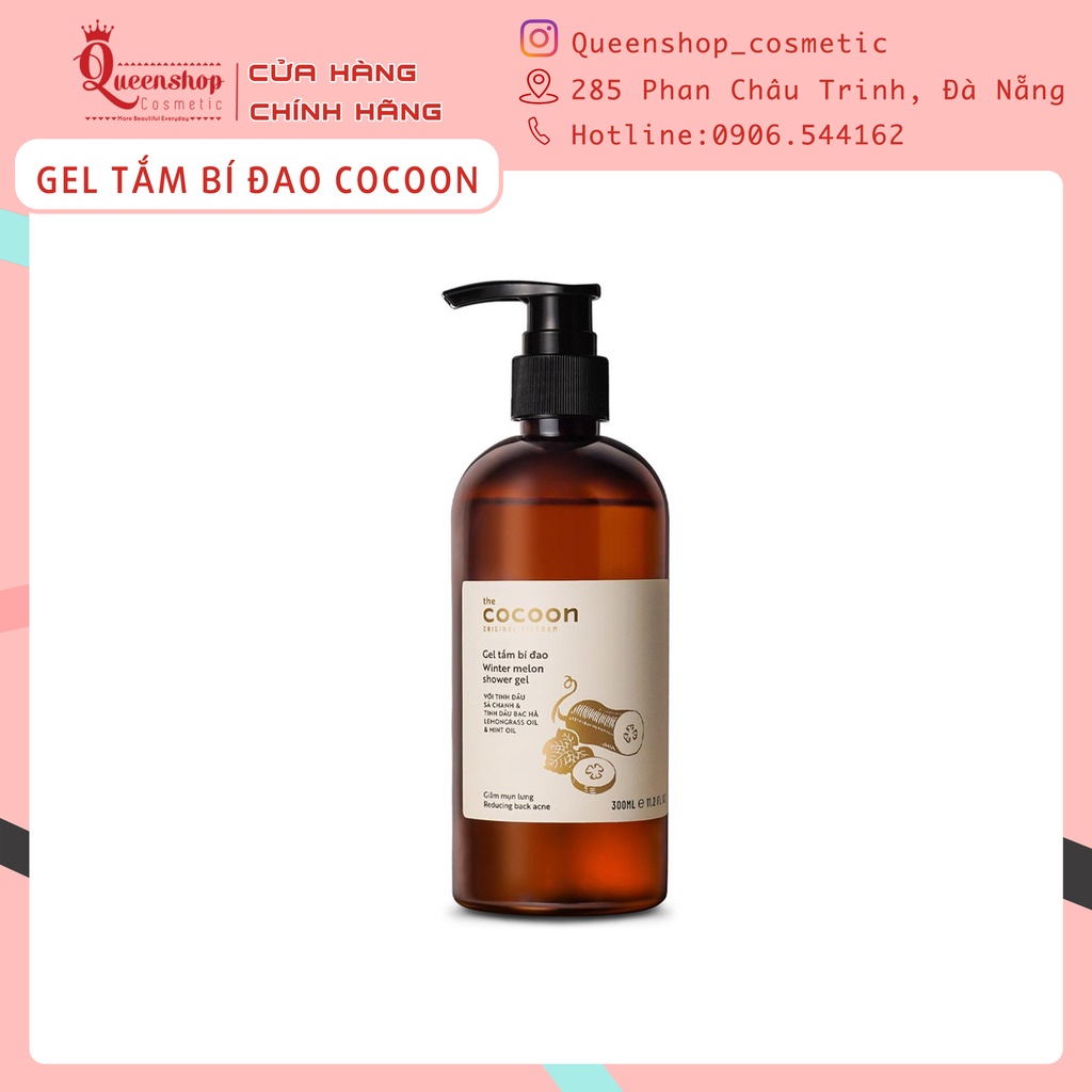 Gel tắm bí đao cocoon cho da mụn lưng