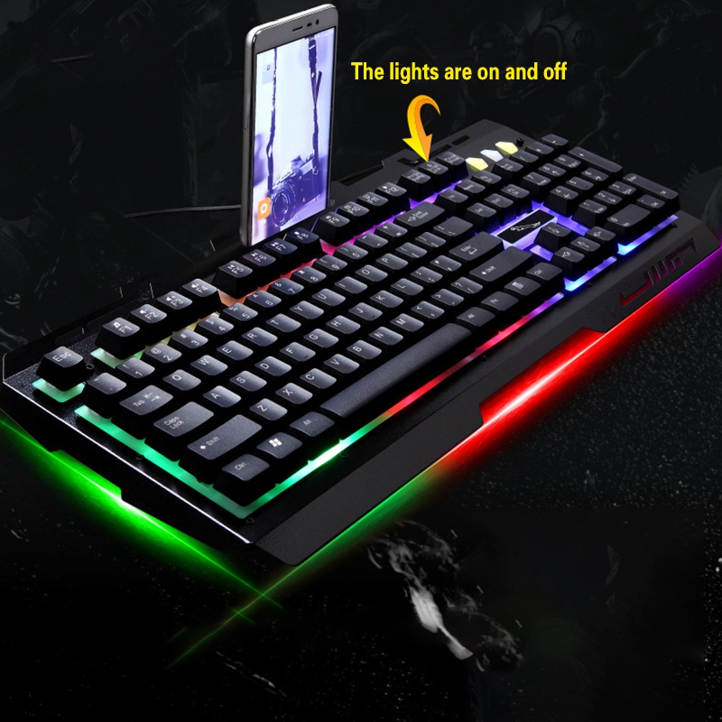 Bộ Bàn Phím Và Chuột Chơi Game Có Đèn Led Phát Sáng Dành Cho Pc Laptop