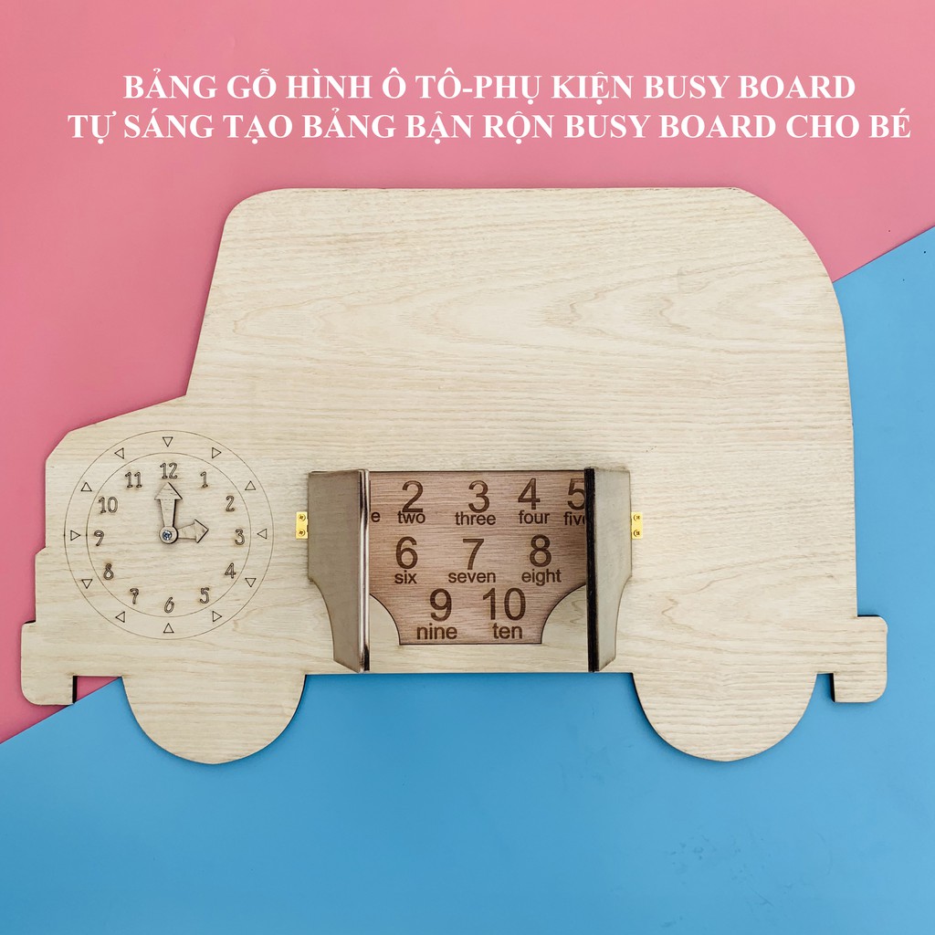 Bảng Gỗ Hình Ô Tô Dùng Làm Bảng Bận Rộn Busy Board Tự Tay Thiết Kế Sáng Tạo Đồ Chơi Cho Bé