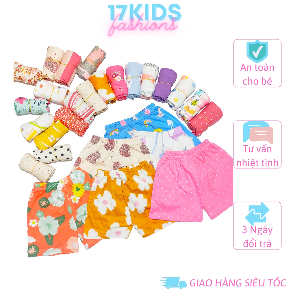 [COMBO 5-10 Chiếc] Quần Đùi Cho Bé, Quần Chục Đùi Cotton Chất Đẹp Cho Bé Trai Bé Gái Từ 7-18Kg KIDS21006