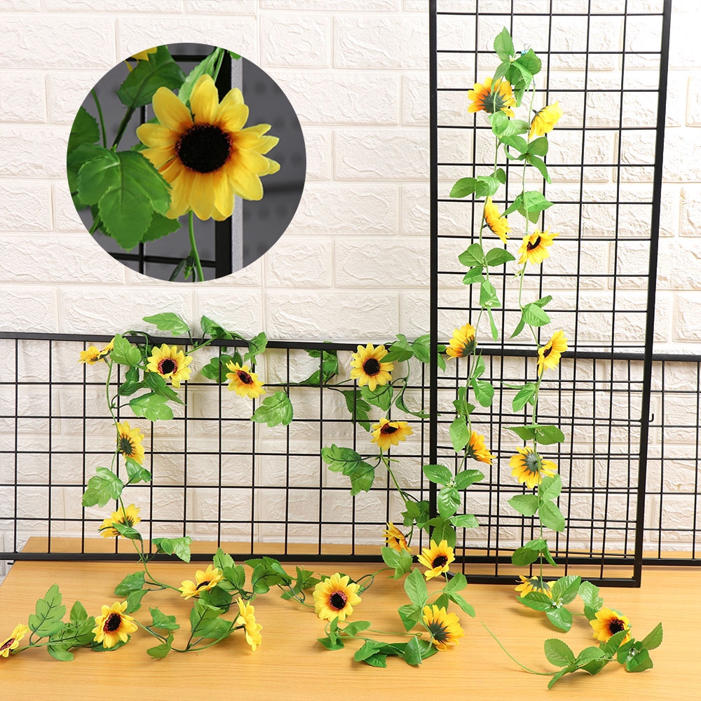 Dây hoa hướng dương giả 260cm trang trí đa năng