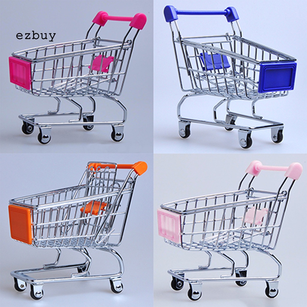 Giỏ Mua Sắm Mini Có Bánh Xe Đẩy Độc Đáo Trang Trí Nhà Cửa