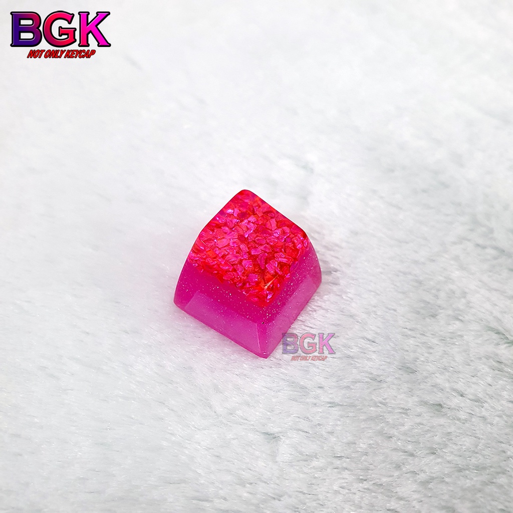 Keycap Lẻ Tinh Thể Hồng Pink Crystal Keycap SA profile ( keycap resin độc lạ )( Keycap Artisan )