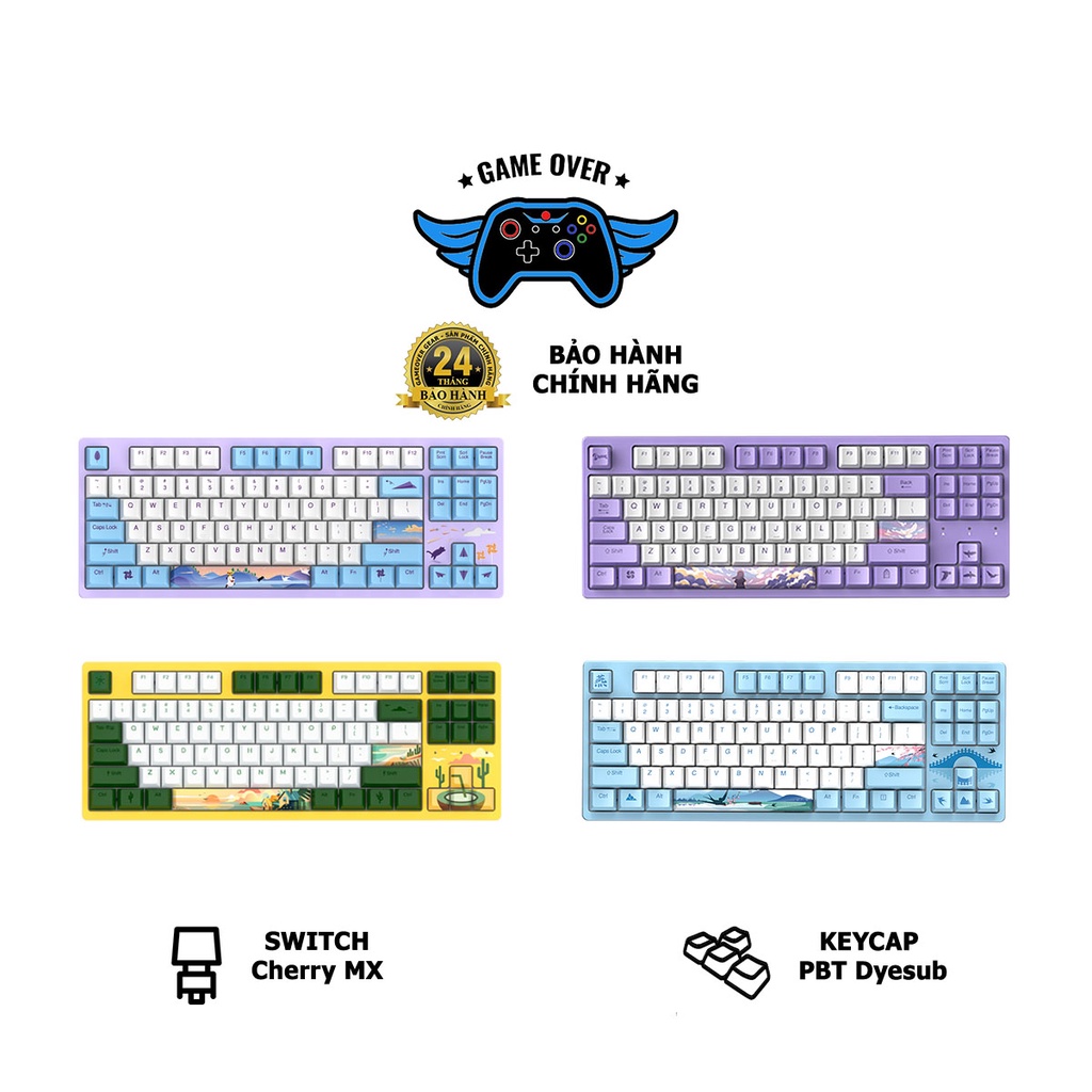 Bàn phím cơ DareU A87 Cherry switch Swallow/Summer/Childhood/Dream - Chính hãng bảo hành 24 tháng
