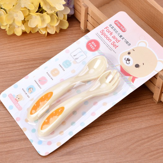 HCM - Bộ muỗng nĩa Baby an toàn cho bé ăn dặm (không chất BPA)