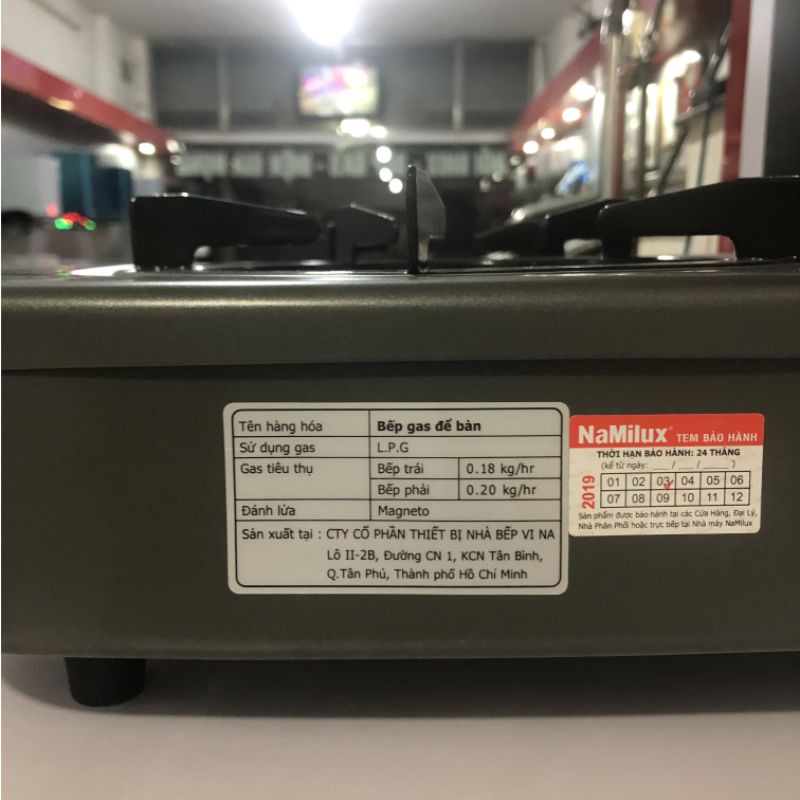 Bếp ga đôi Namilux-590FM-VN- Ngọn lửa lớn- Tiết kiệm ga - bếp gas đôi
