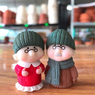 Phụ kiện tiểu cảnh-cặp đôi ông bà