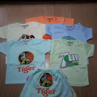 Bộ cotton hình cộc tay cho bé