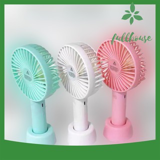 Quạt Mini ❤️ Quạt Mini Cầm Tay Tích Điện 4 Cánh Có Đế Để Bàn Đủ Màu Sắc