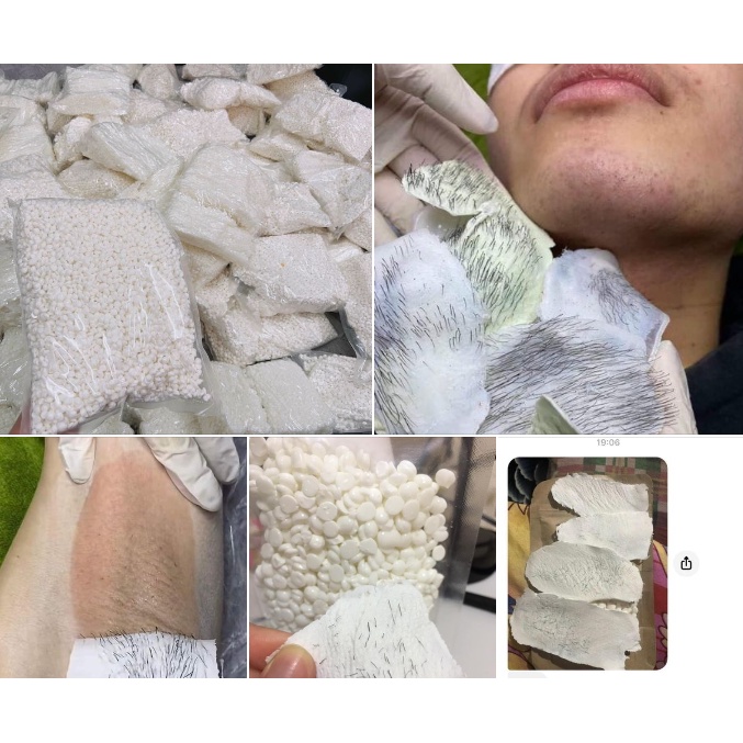 COMBO tiết kiệm tại nhà. Sáp wax lông siêu bám+bát+mỡ trăn tặng kèm que gỗ trọn bộ đầy đủ