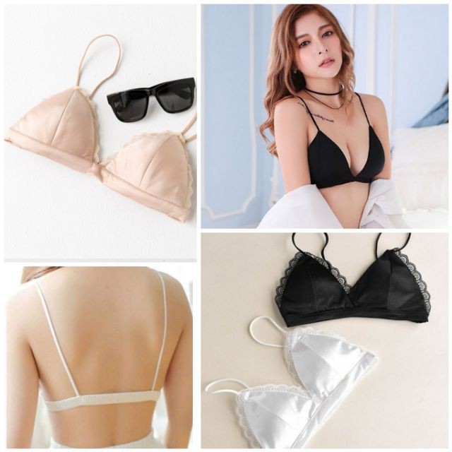 Bralette satin phi bóng gợi cảm Áo lót giá rẻ BRA_01