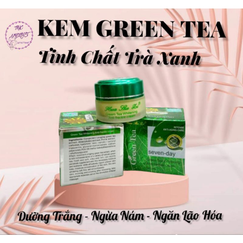 [SĨ] COMBO 12 HỘP KEM GREEN TEA TRÀ XANH TRẮNG DA NGỪA MỤN NÁM